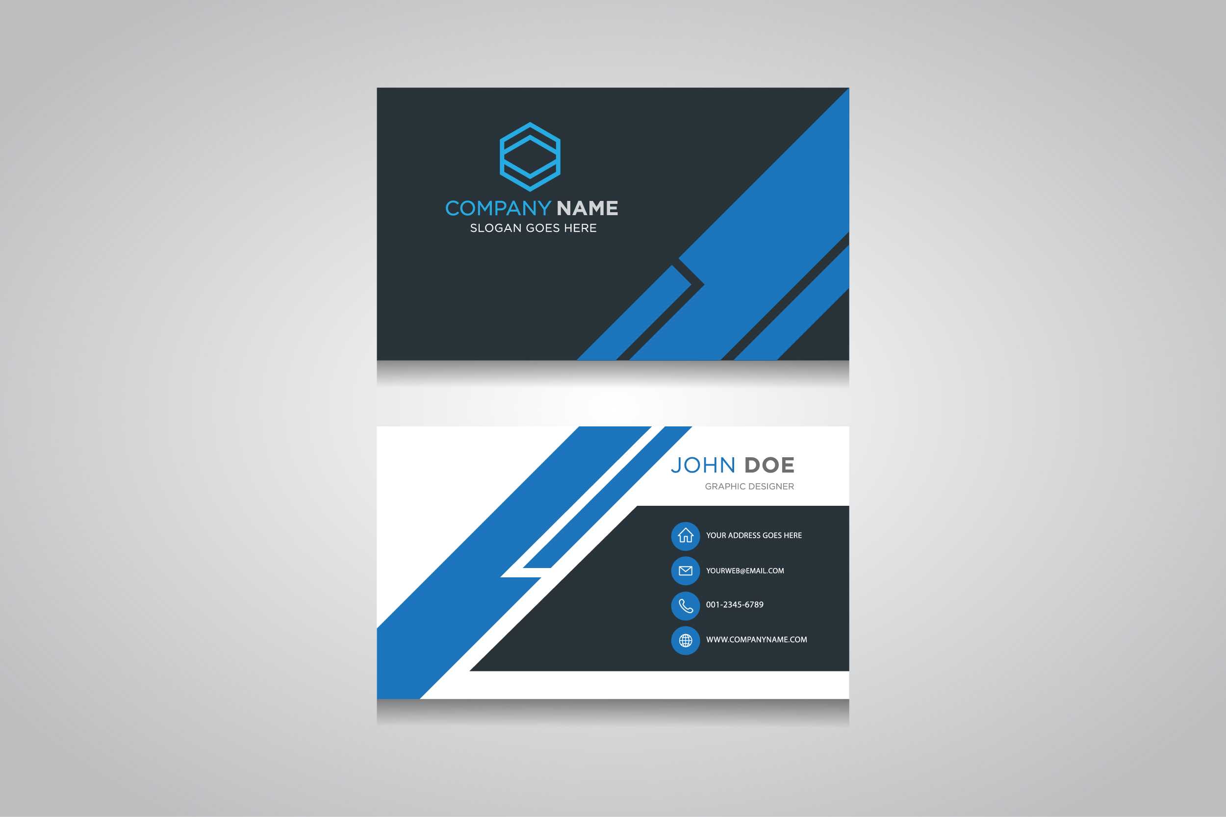 Business Card Template. Creative Business Card In Company Business Cards Templates