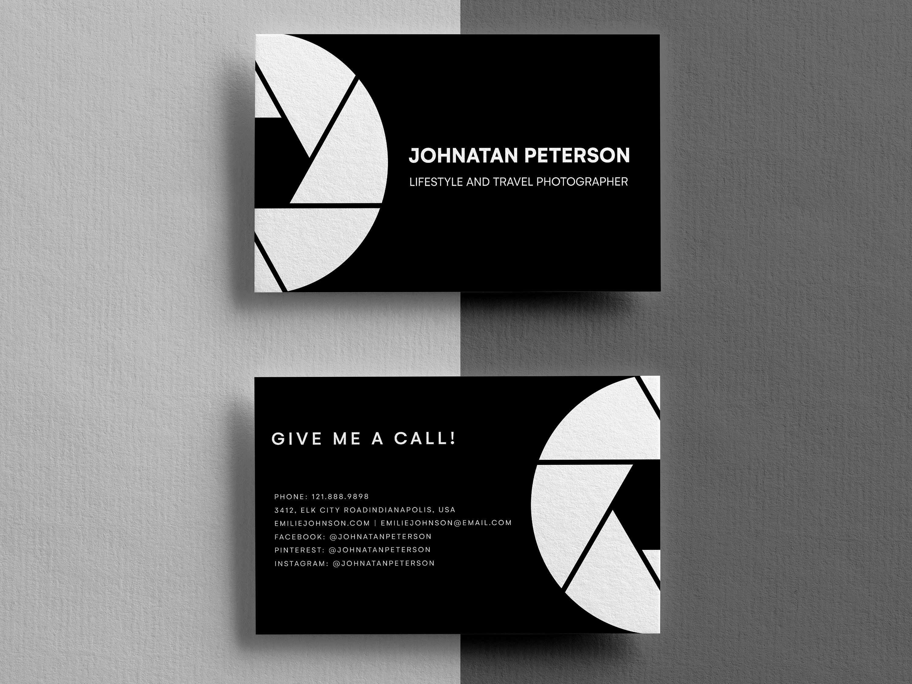 Business Card Template, Instant Download Editable Business In Call Card Templates