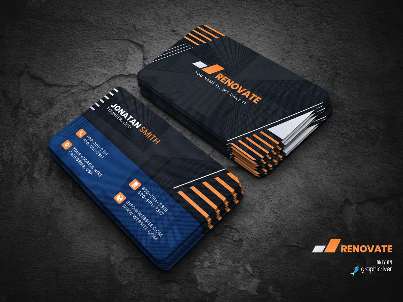 Business Card Templatedalibor Stankovic On Dribbble For Photoshop Name Card Template