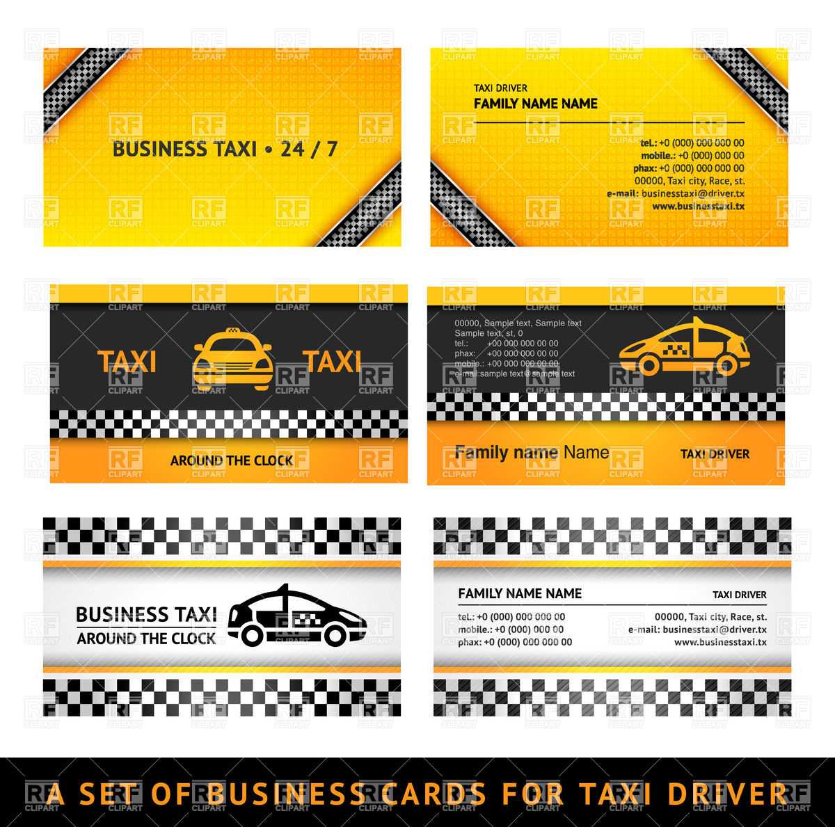 Business Card Templates For Taxi Service Stock Vector Image For Transport Business Cards Templates Free