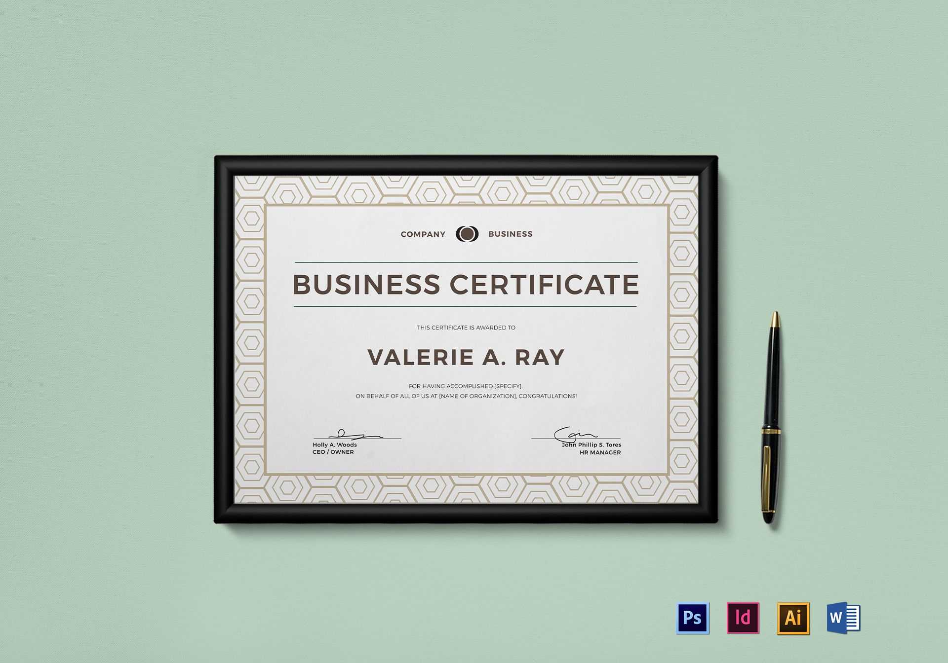 Business Certificate Template Within Congratulations Certificate Word Template