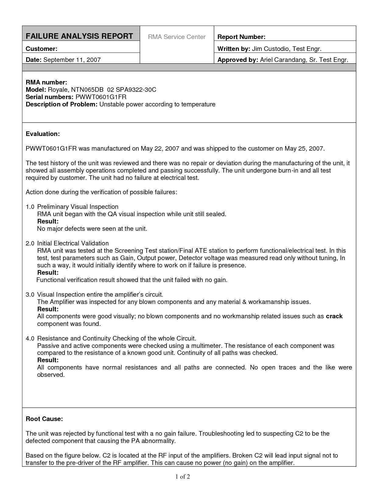 Business Impact Analysis Template – Caquetapositivo Throughout Rma Report Template