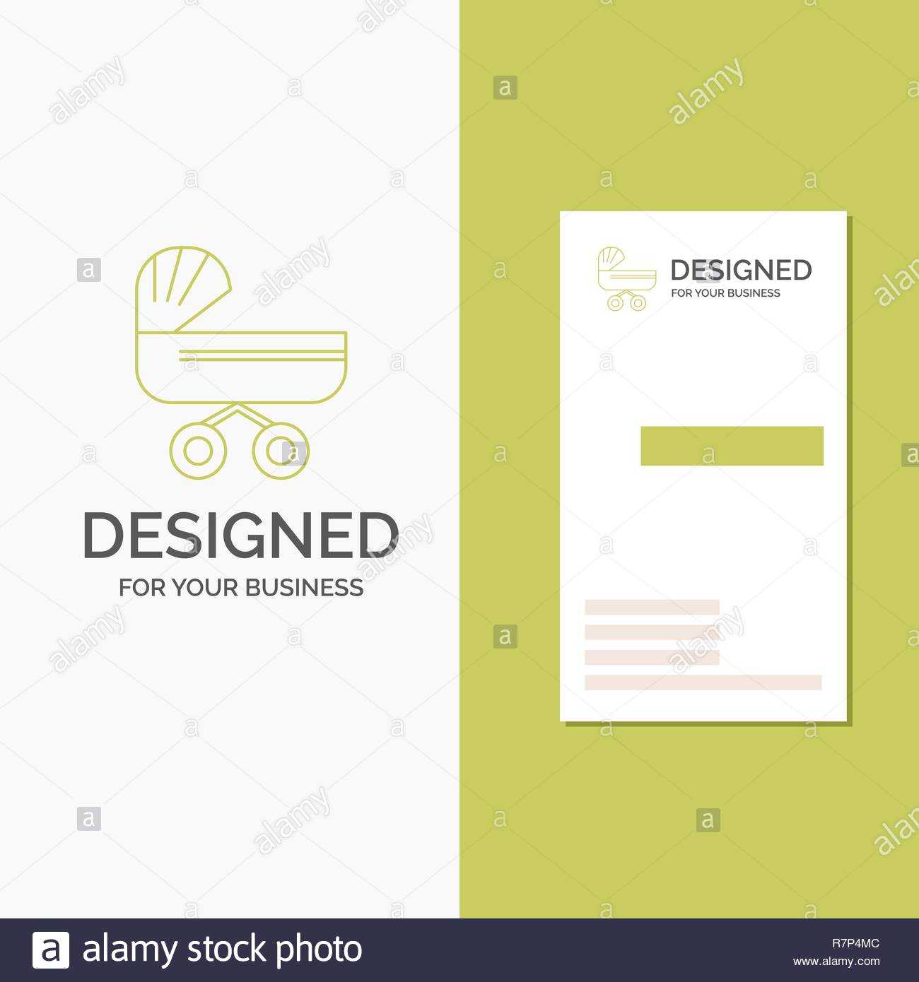 Business Logo For Trolly, Baby, Kids, Push, Stroller Inside Push Card Template