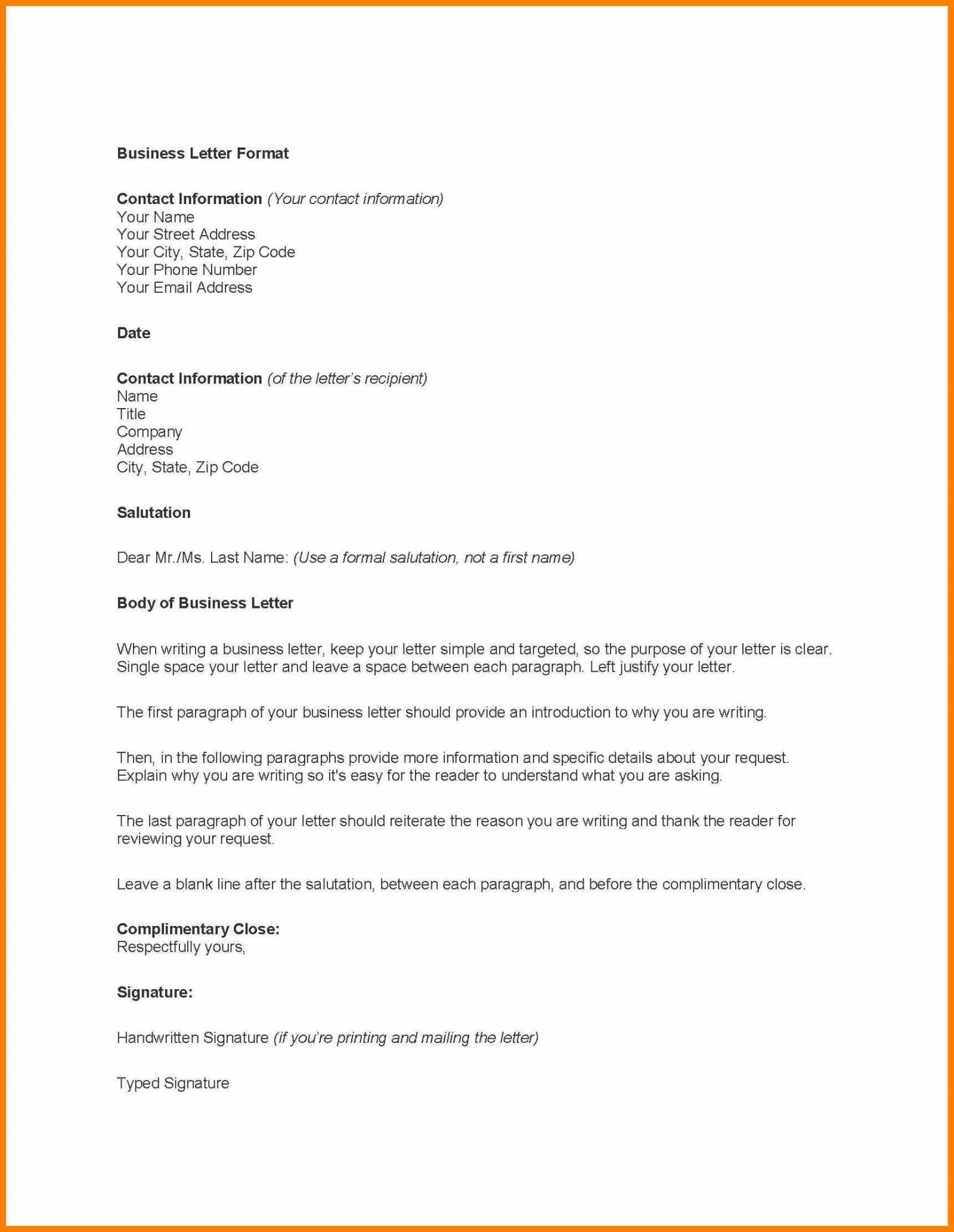 Business Proposal Letter Template Microsoft Word Office 2007 In Microsoft Word Business Letter Template