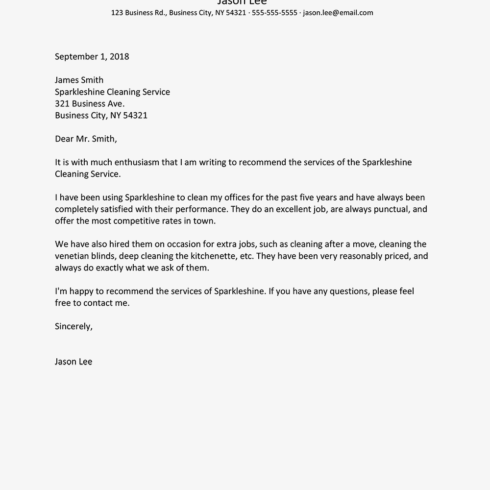 Business Reference Letter Examples Throughout Business Reference Template Word