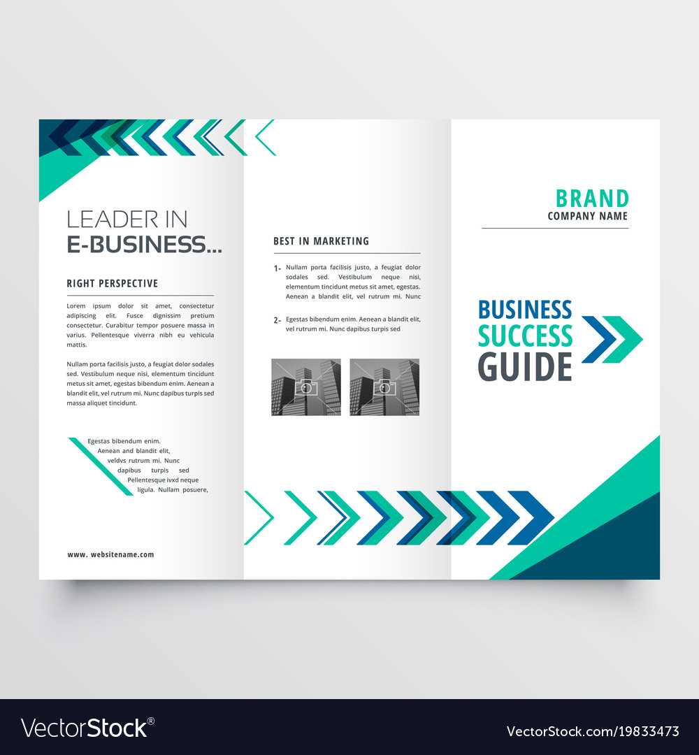 Business Tri Fold Brochure Template Design With Throughout 2 Fold Brochure Template Free