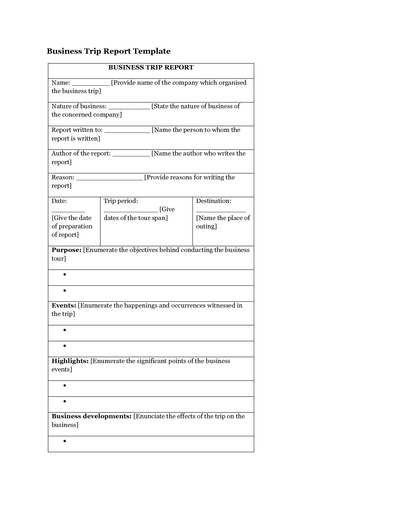 Business Trip Report Template Awesome 25 Sample Trip Reports With Regard To Business Trip Report Template Pdf