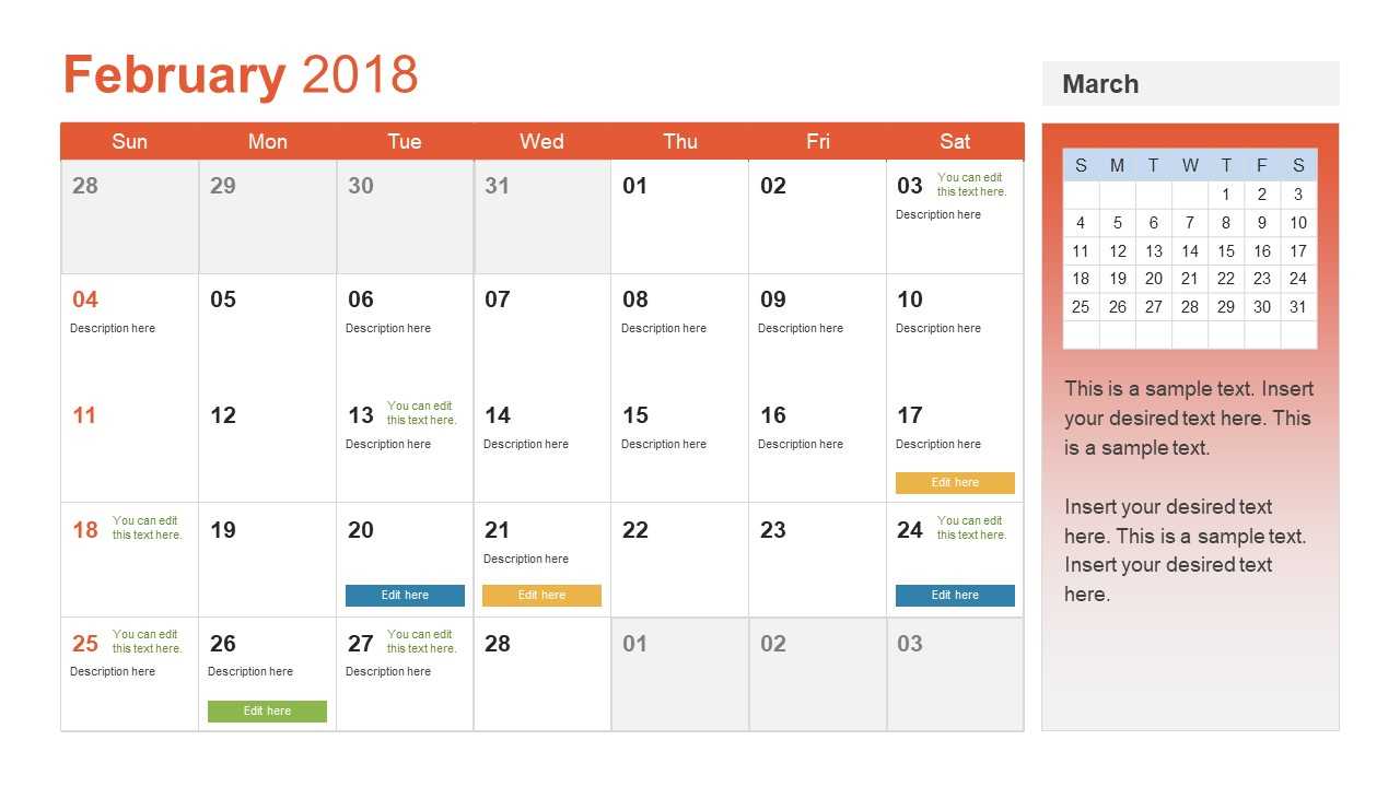 Calendar Templates For Powerpoint Template Free Format 2018 For Microsoft Powerpoint Calendar Template