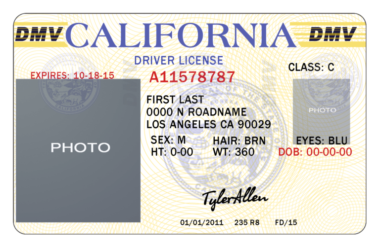 California Drivers License Template California In 2019 With Blank