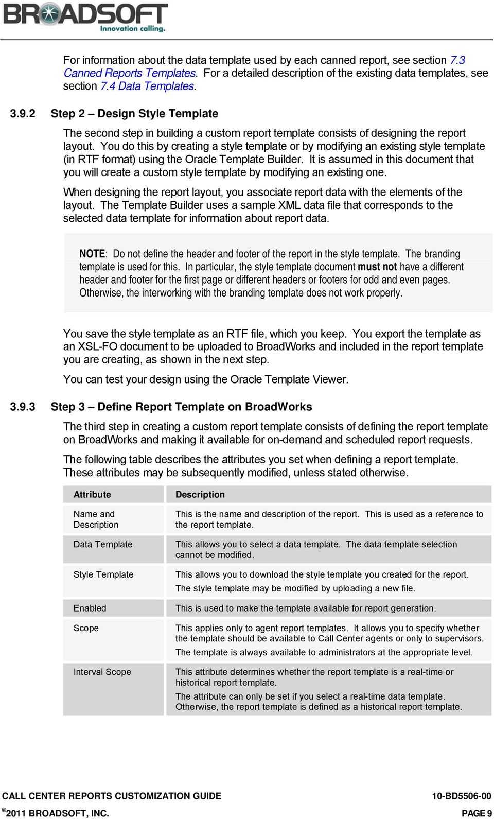 Call Center Reports Customization Guide – Pdf With Regard To Section 7 Report Template