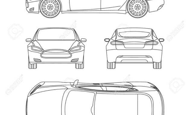 Car Line Draw Insurance, Rent Damage, Condition Report Form Blueprint with Car Damage Report Template