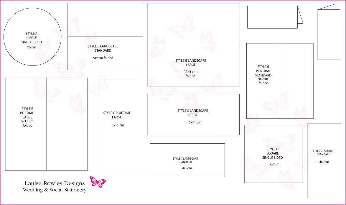 Card Dimensions | Place Cards Sizes & Layouts » Louise With Regard To Place Card Size Template