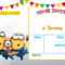 Cartoon Invitation Ppt Template | Printable Templates | Free For Superhero Birthday Card Template