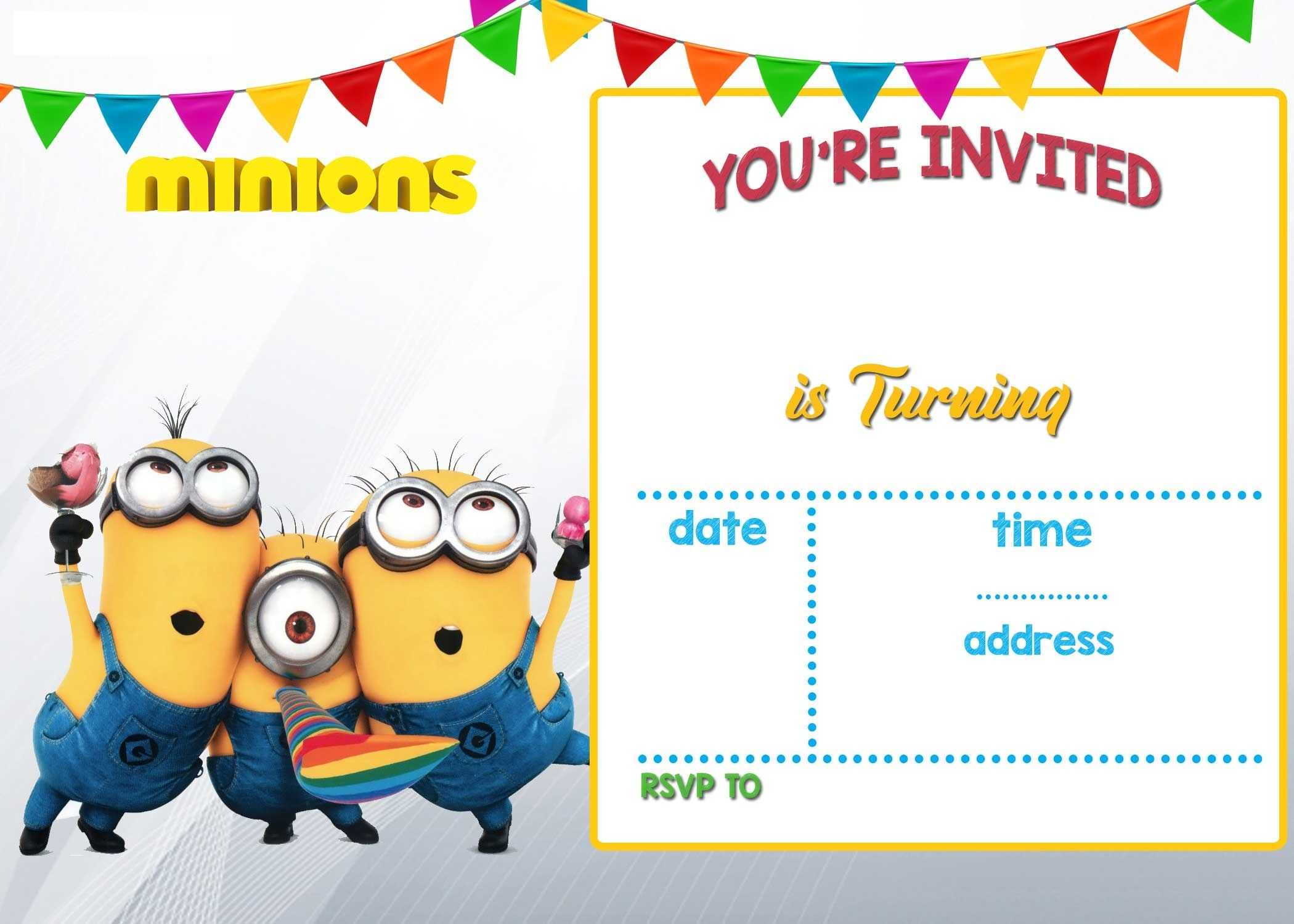 Cartoon Invitation Ppt Template | Printable Templates | Free For Superhero Birthday Card Template