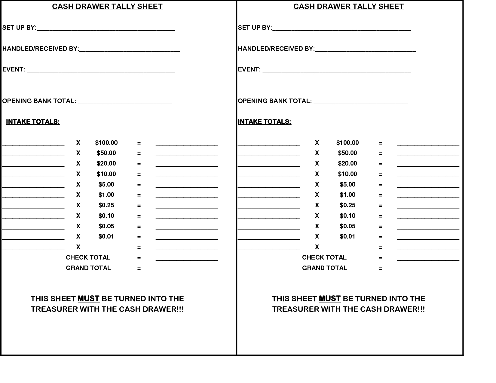 Cash Register Till Balance Shift Sheet In Out Template Intended For End Of Day Cash Register Report Template