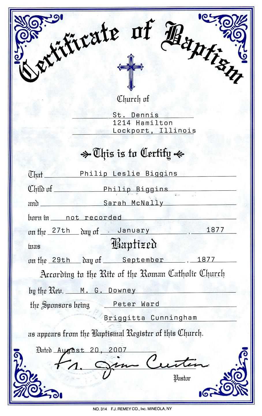 Catholic Baptism Certificate - Yahoo Image Search Results Throughout Roman Catholic Baptism Certificate Template