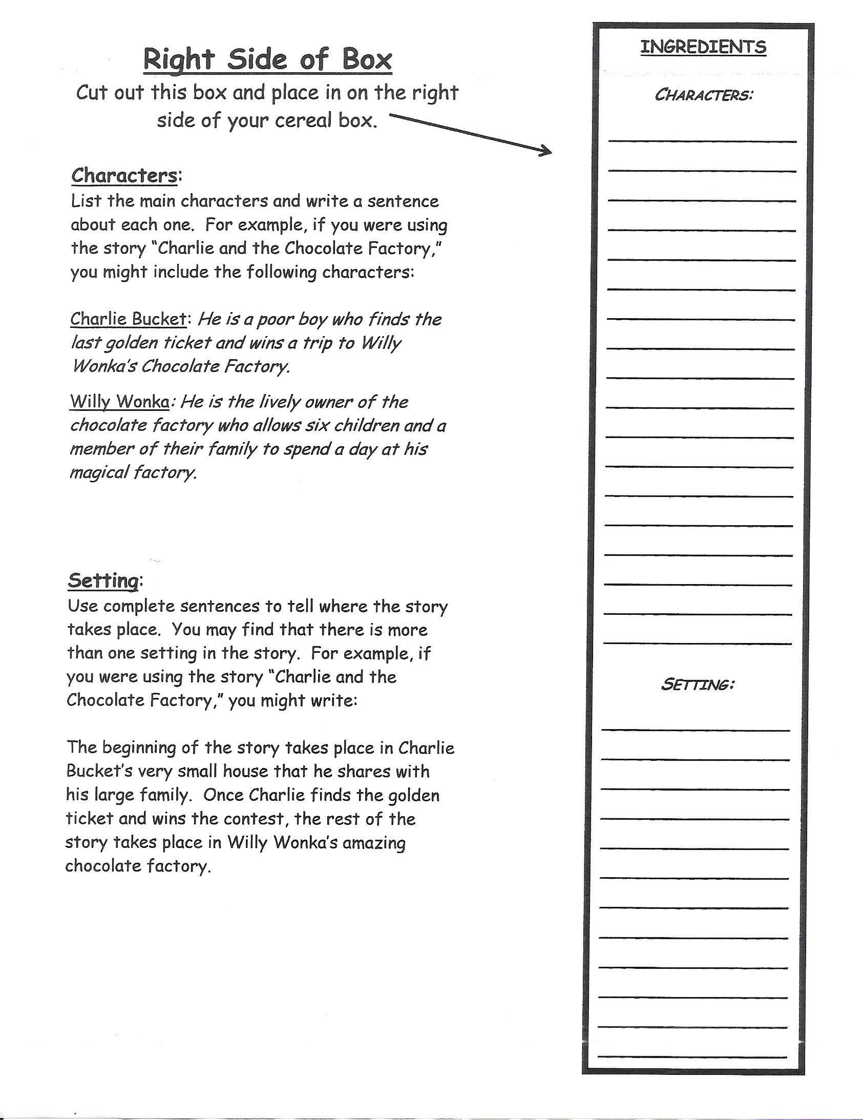 Cereal Box Book Report | Book Report Templates, Book Report With Regard To Cereal Box Book Report Template