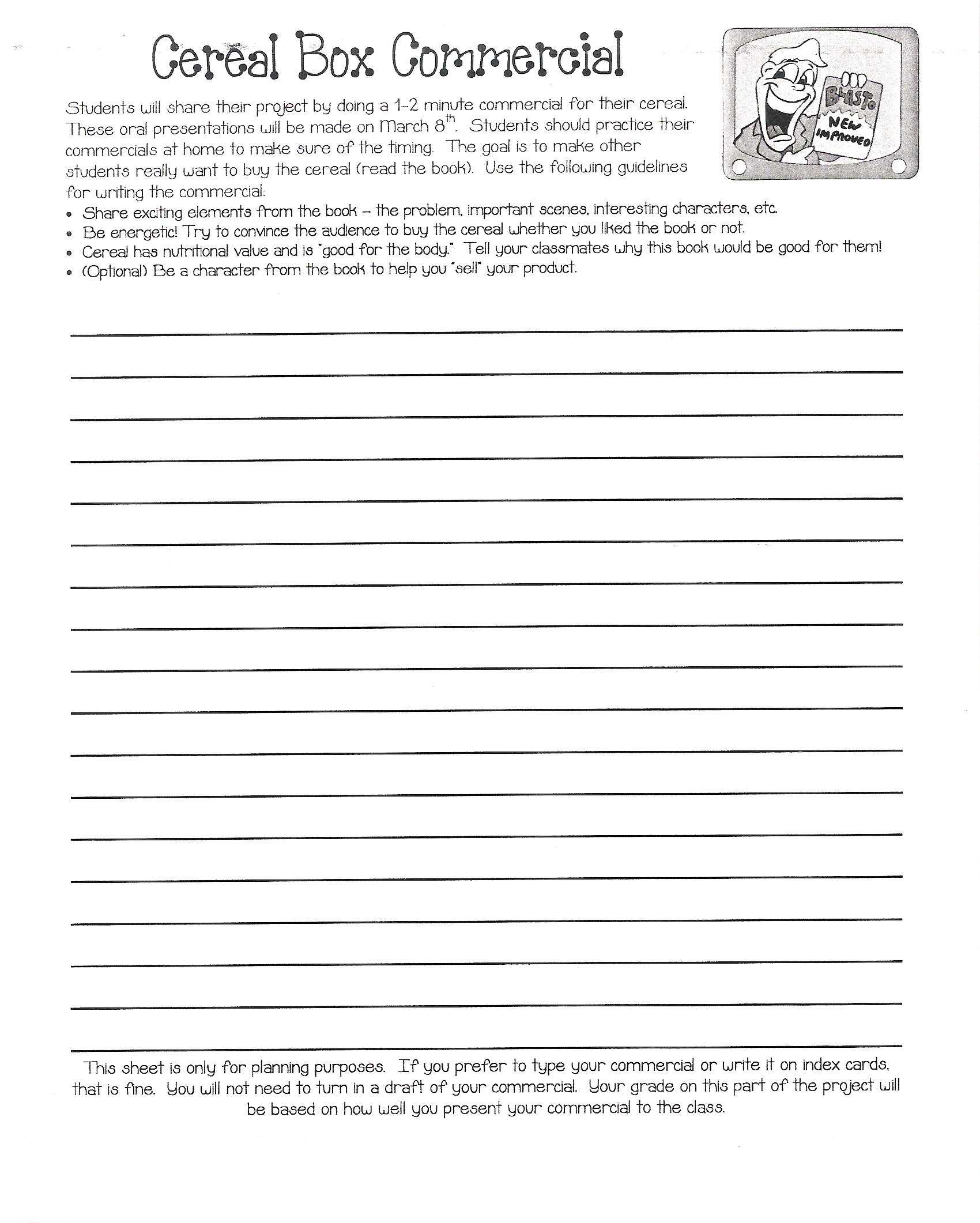 Cereal Box Book Report | Mrs. Eubanks' Class With Regard To Cereal Box Book Report Template