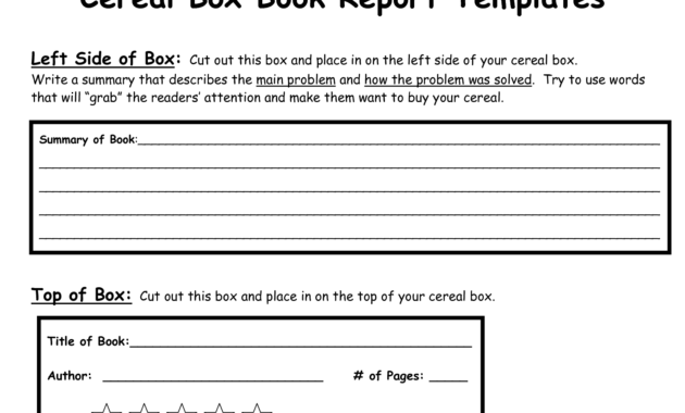 Cereal+Box+Book+Report+Template | Creative | Book Report with regard to Cereal Box Book Report Template