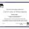 Certificate Attendance Templatec Certification Letter Within This Entitles The Bearer To Template Certificate