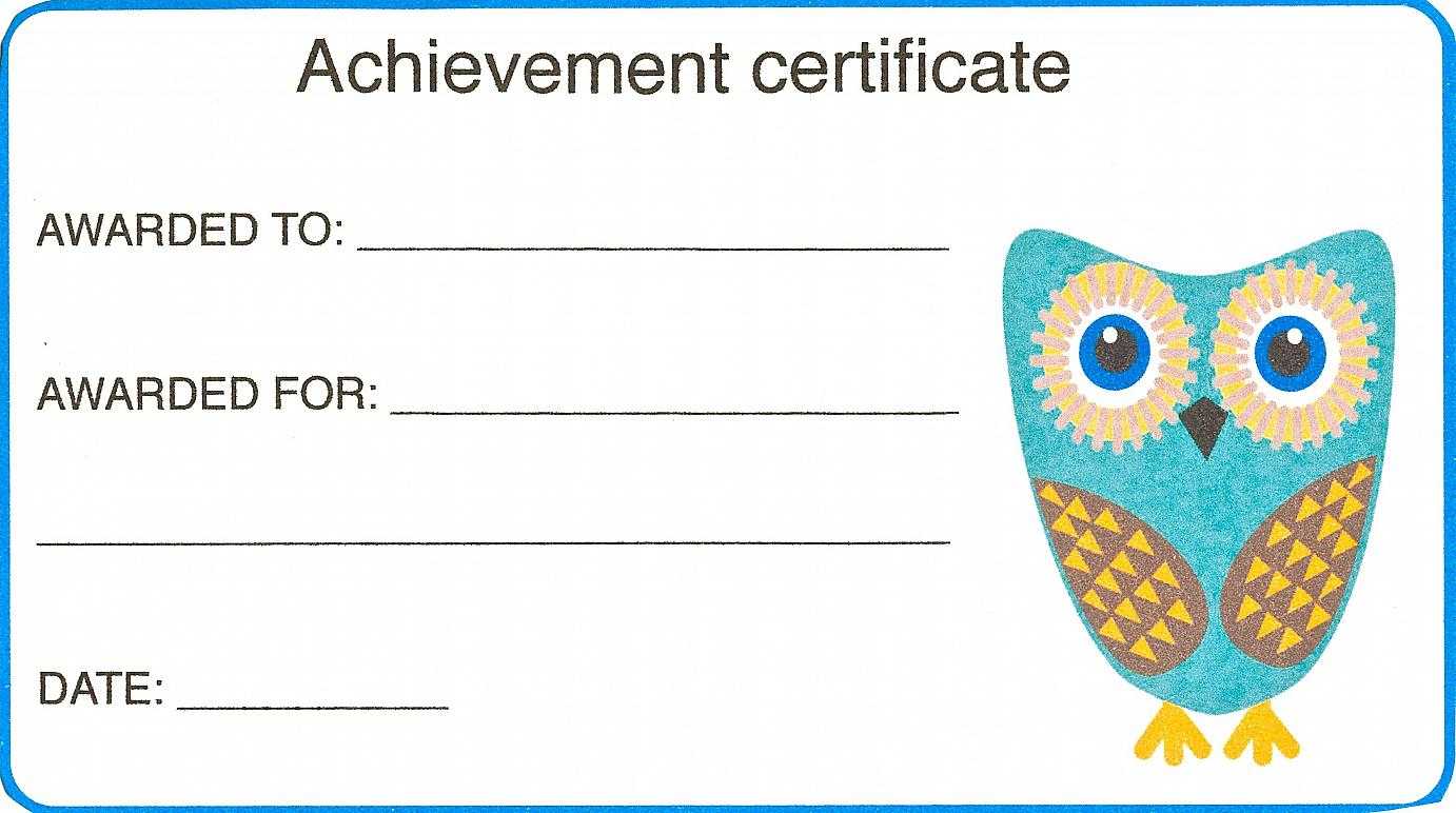 Certificate For Kid Template – Certificate Templates Pertaining To Certificate Of Achievement Template For Kids