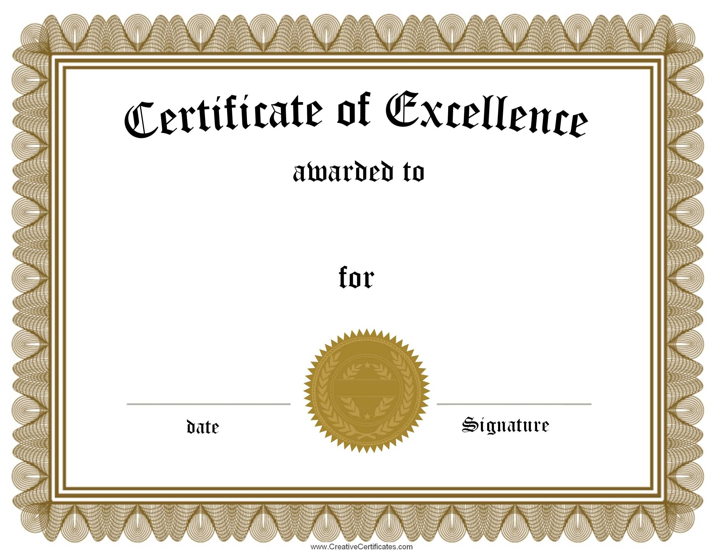 Certificate – Google Search | Frames | Certificate Of Throughout Award Of Excellence Certificate Template