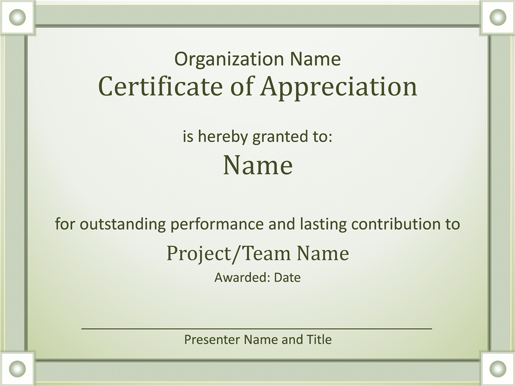 Certificate Of Appreciation – Templates | Esl's Pertaining To Formal Certificate Of Appreciation Template