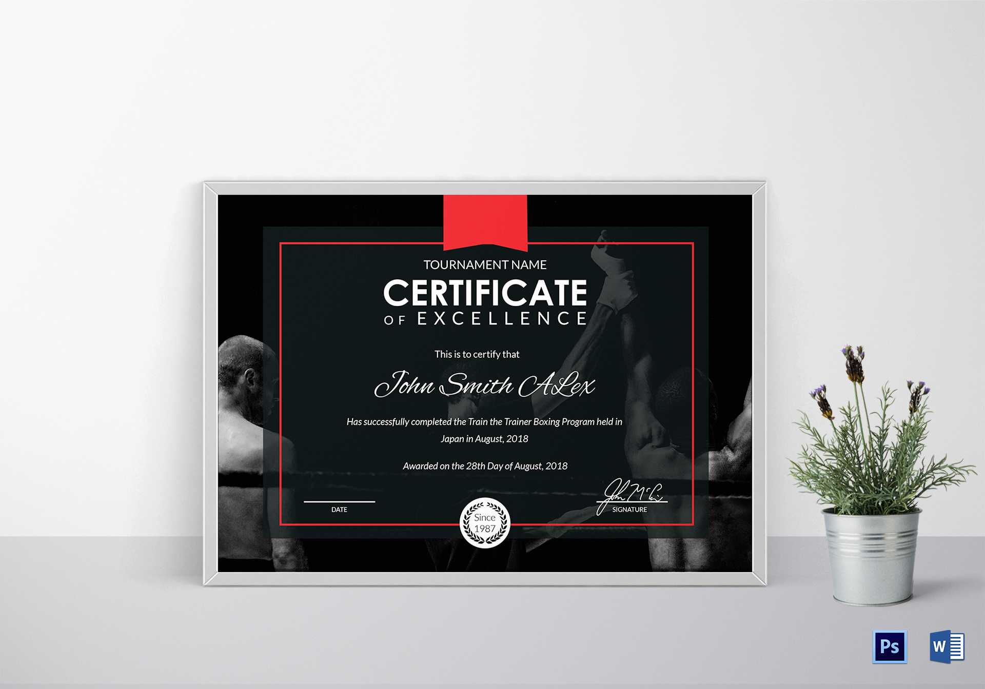 Certificate Of Boxing Template Regarding Commemorative Certificate Template