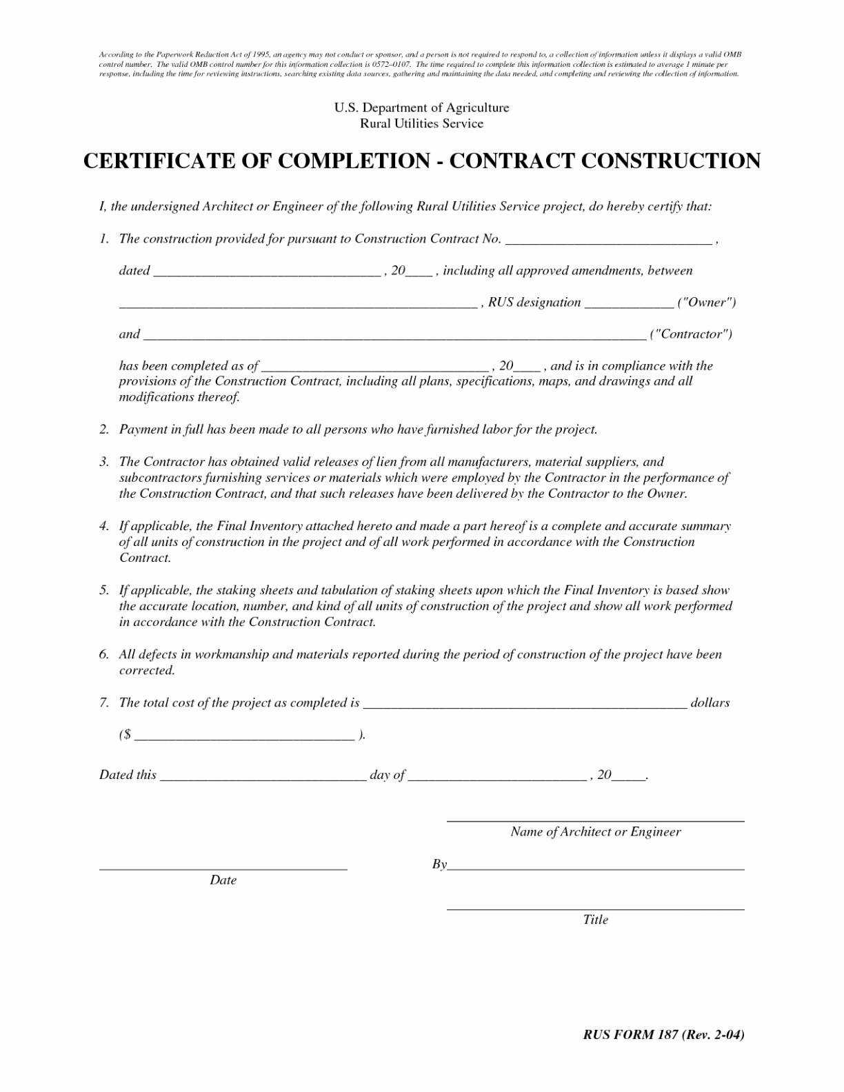 Certificate Of Completion Construction Templates – Sinda Pertaining To Certificate Of Completion Construction Templates
