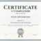 Certificate Of Completion Template For Achievement Graduation.. Within Certification Of Completion Template