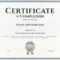 Certificate Of Completion Template For Achievement Graduation.. Within Certification Of Completion Template