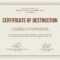 Certificate Of Destruction Template | Anti Grav Pertaining To Certificate Of Destruction Template