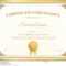 Certificate Of Excellence Template With Gold Border Stock Within Certificate Of Excellence Template Free Download