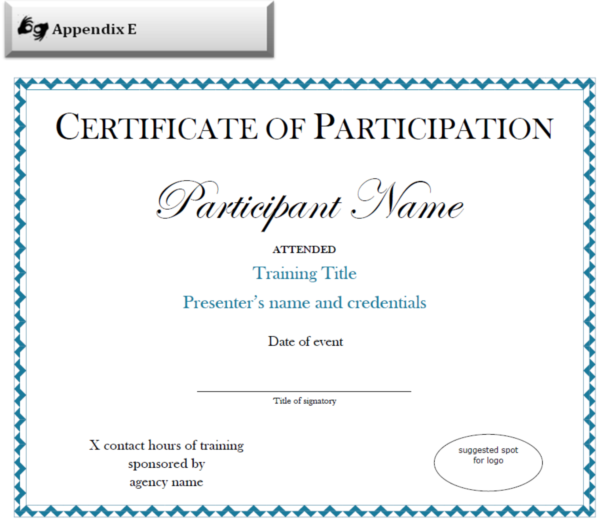 Certificate Of Participation Sample Free Download Intended For Certification Of Participation Free Template