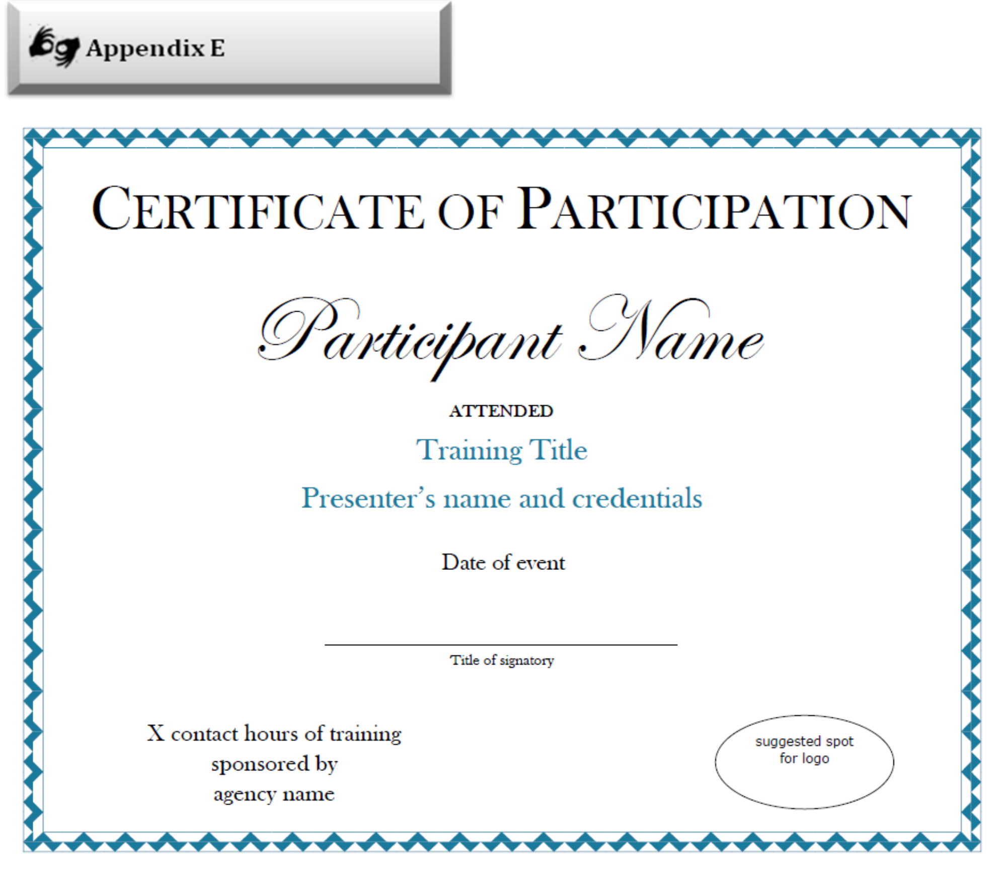 Certificate Of Participation Sample Free Download Within Certificate Of Participation In Workshop Template