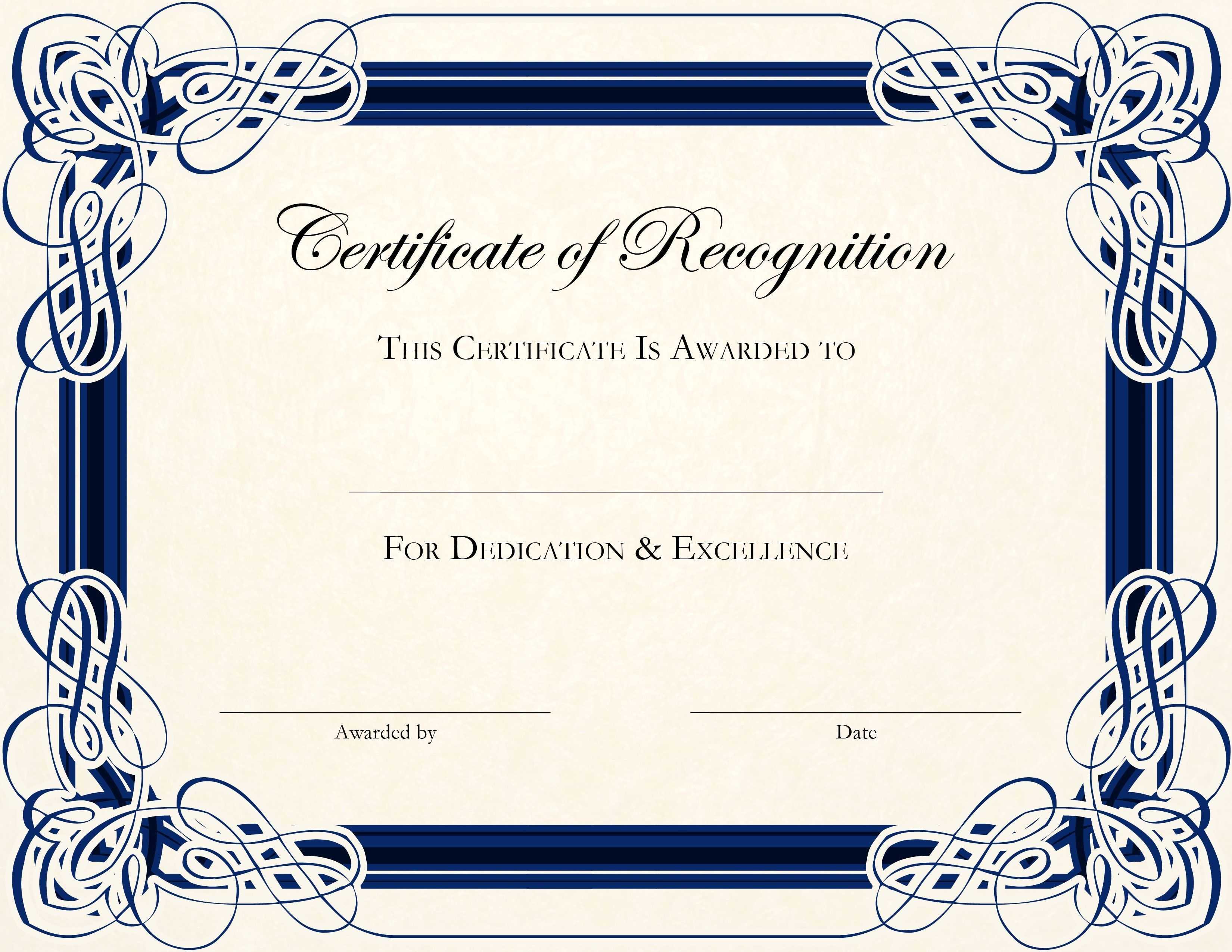 Certificate Of Recognition Template Free The Hidden Agenda For Blank Certificate Templates Free Download