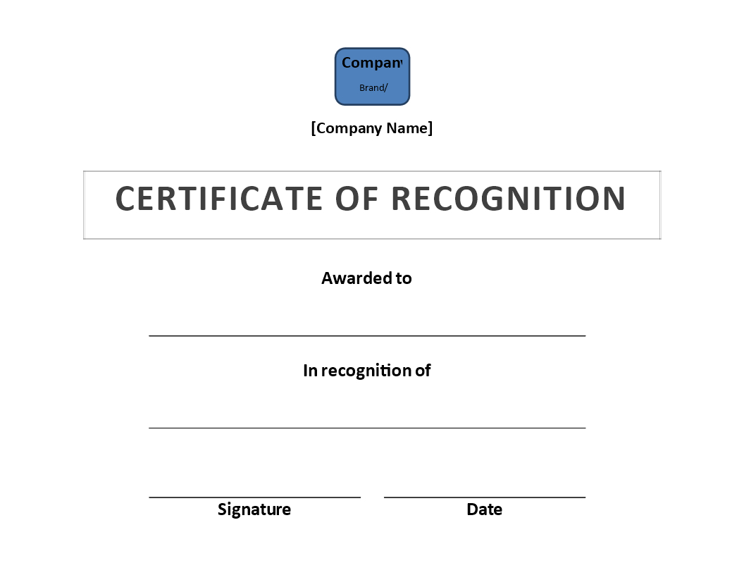 Certificate Of Recognition Template Word | Templates At Pertaining To Certificate Of Appearance Template