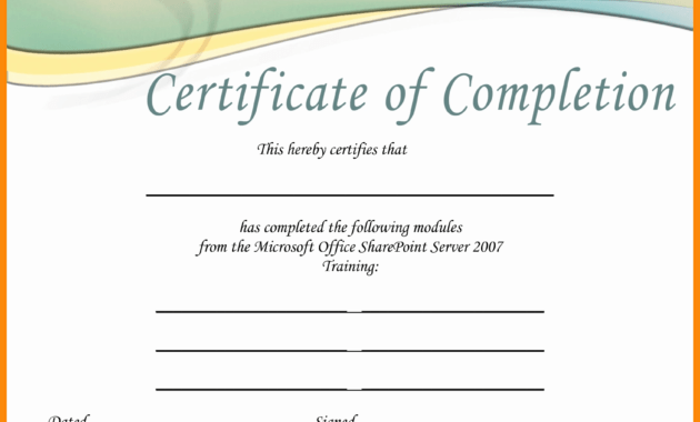 Certificate Template Archives - Atlantaauctionco intended for Free Certificate Templates For Word 2007