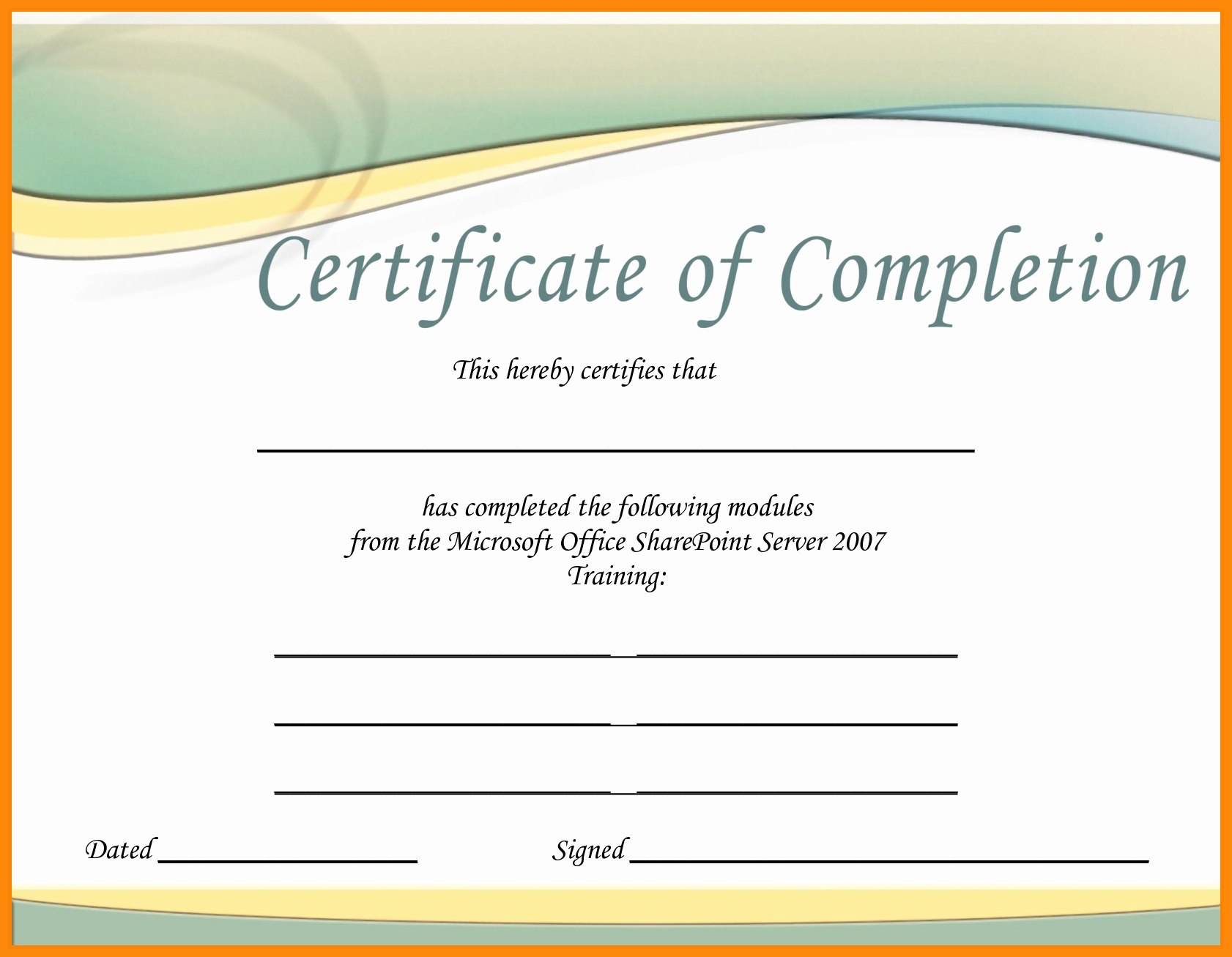 Certificate Template Archives - Atlantaauctionco Intended For Free Certificate Templates For Word 2007