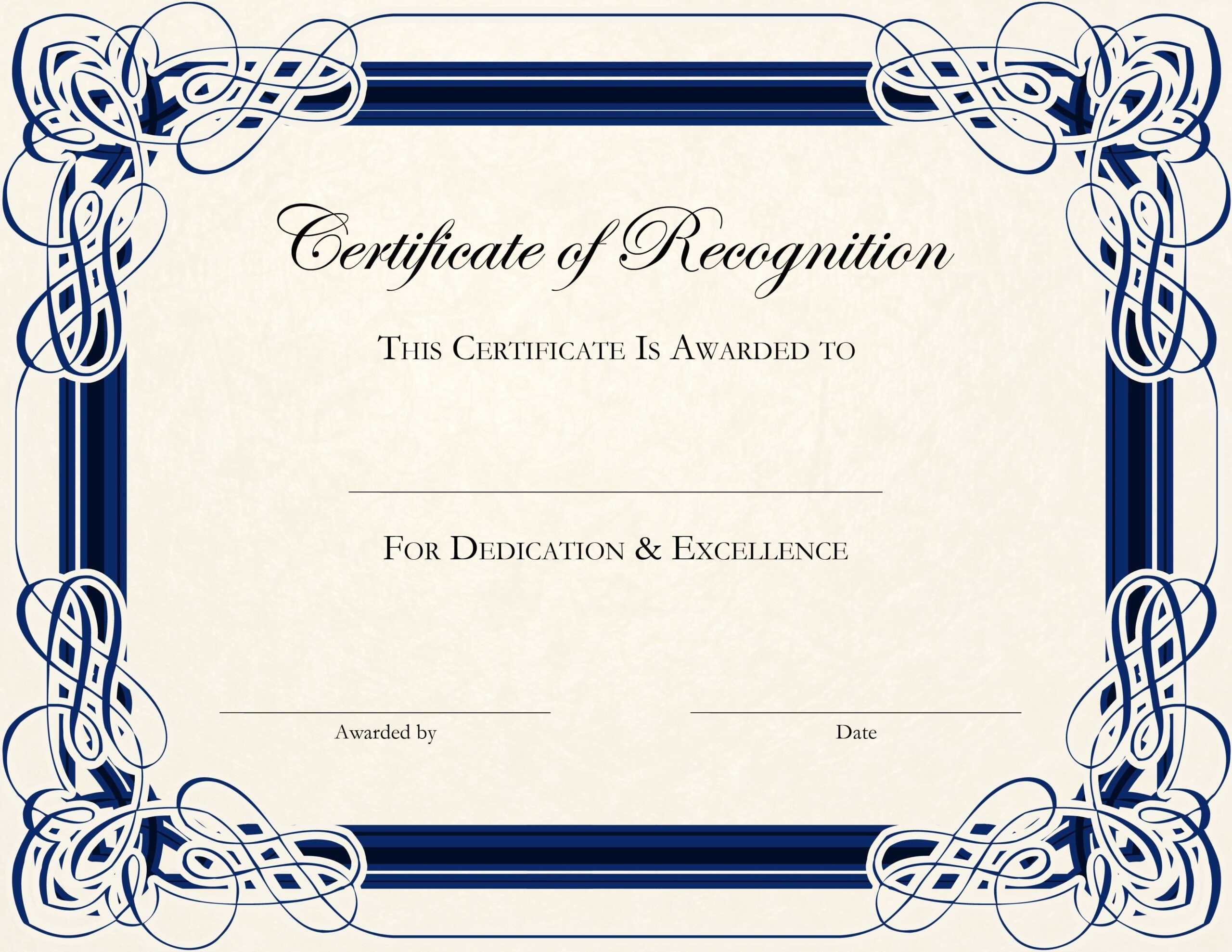 Certificate Template Designs Recognition Docs | Blankets Throughout Free Art Certificate Templates