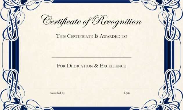 Certificate-Template-Designs-Recognition-Docs | Blankets within Printable Certificate Of Recognition Templates Free