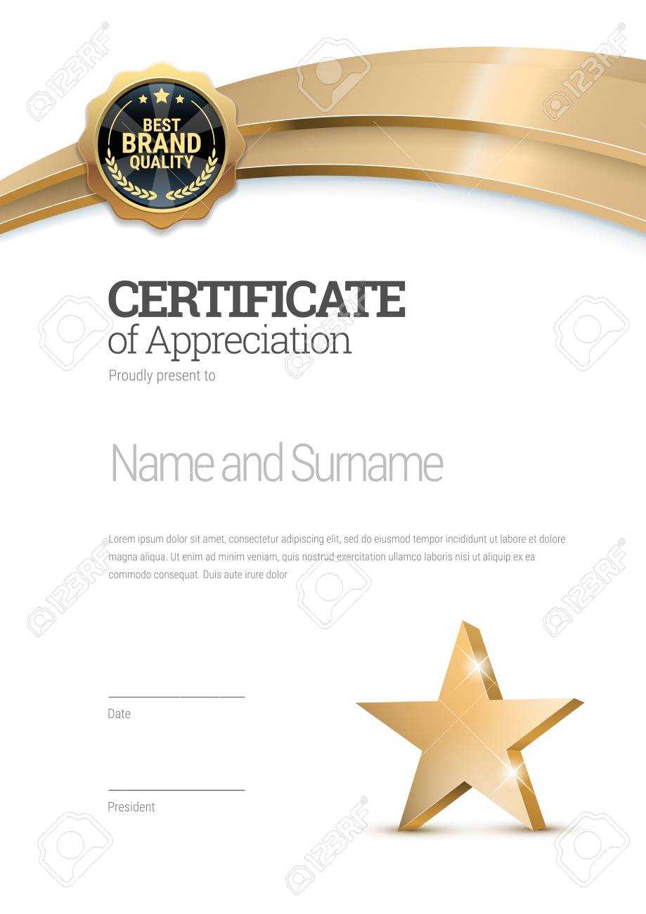 Certificate Template. Diploma Of Modern Design Or Gift Certificate With Regard To Present Certificate Templates