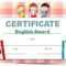Certificate Template For English Award With Many Kids Illustration With Regard To Children's Certificate Template