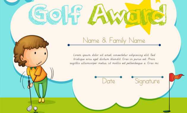 Certificate Template For Golf Award inside Golf Certificate Template Free