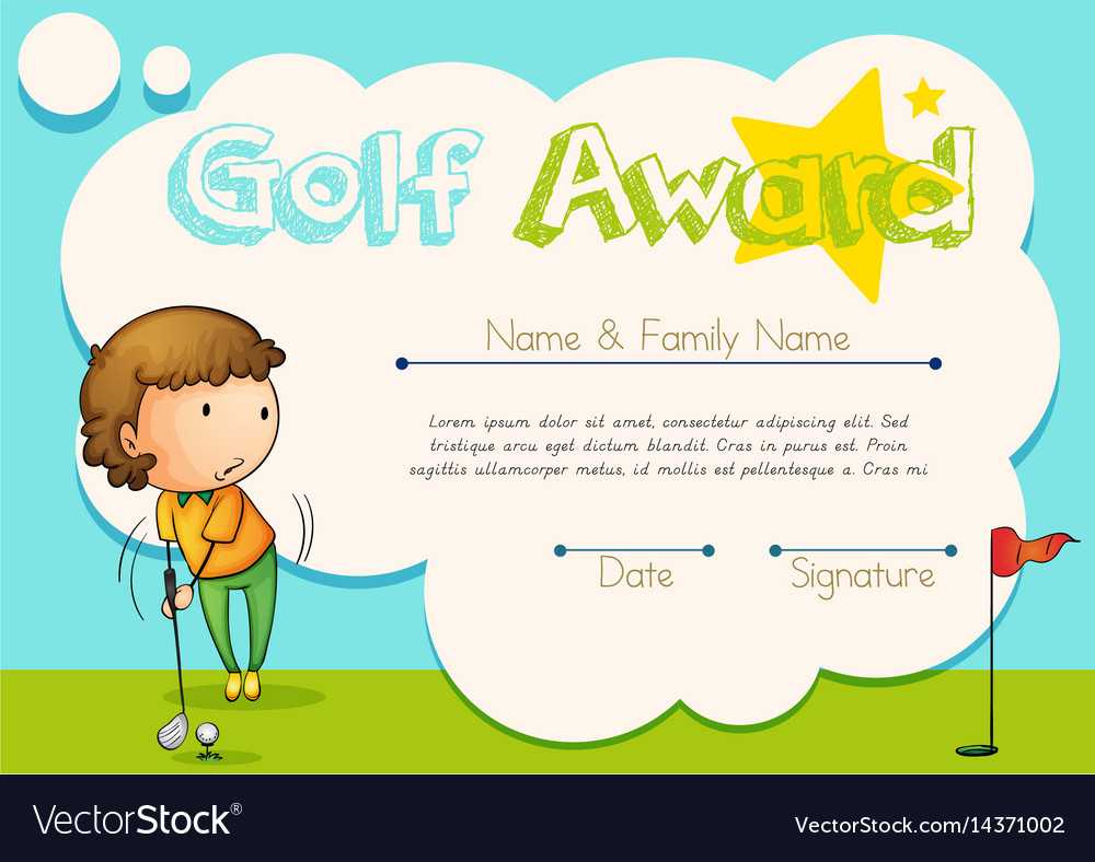 Certificate Template For Golf Award Inside Golf Certificate Template Free