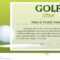 Certificate Template For Golf Star With Green Background Pertaining To Golf Certificate Template Free