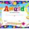 Certificate Template For Kids Free Certificate Templates with Certificate Of Achievement Template For Kids