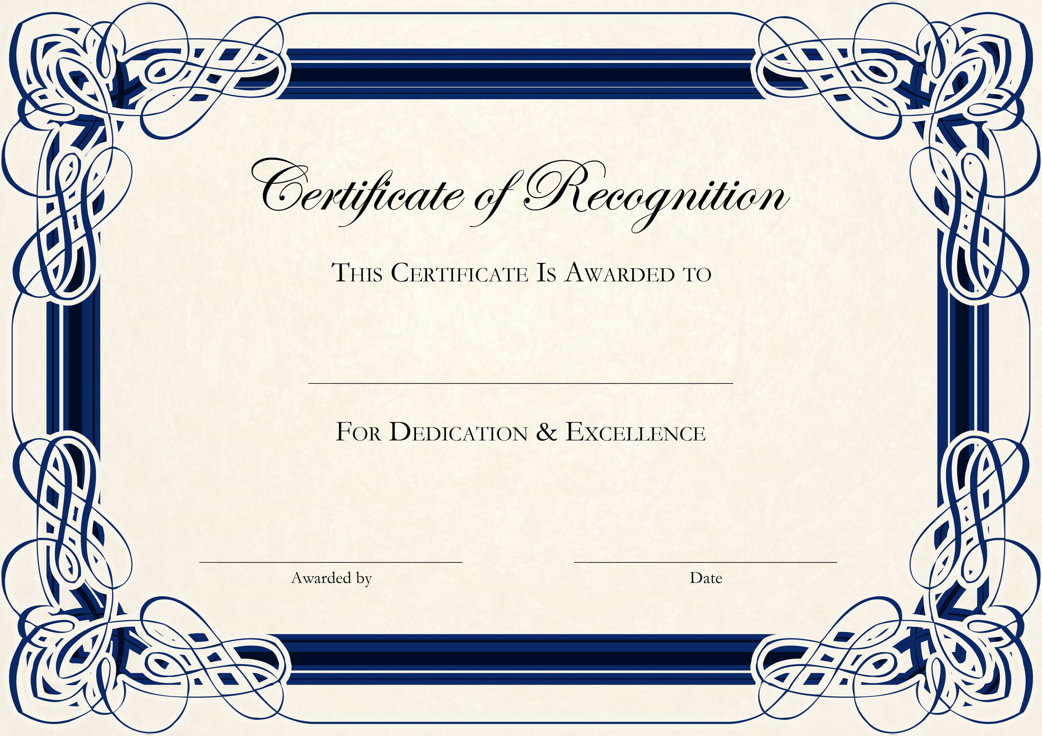 Certificate Template Free Blue 2016 For Anniversary Certificate Template Free