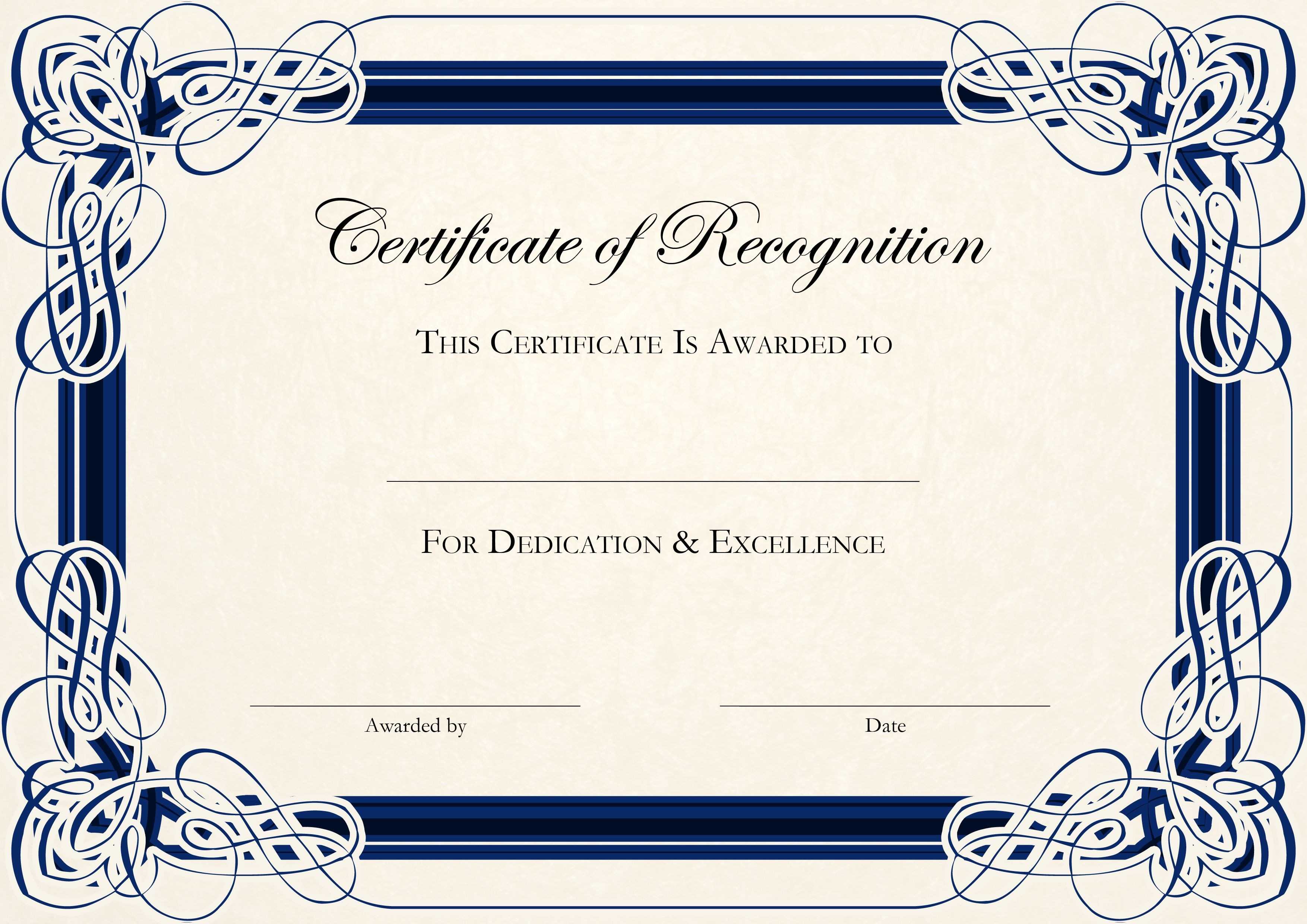 Certificate Template High Resolution Never Underestimate Intended For High Resolution Certificate Template