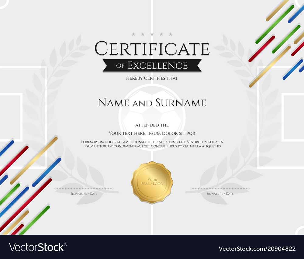 Certificate Template In Football Sport Theme With In Football Certificate Template